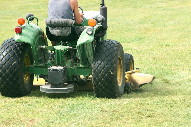 Lawn Mowing Equipment in Use